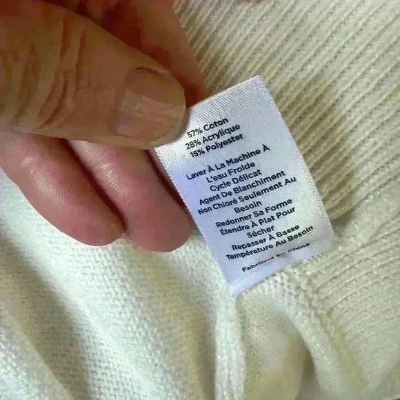 Talbots ladies crew neck sweater large NWOT. Long sleeve cream color. Super soft - Picture 9 of 11